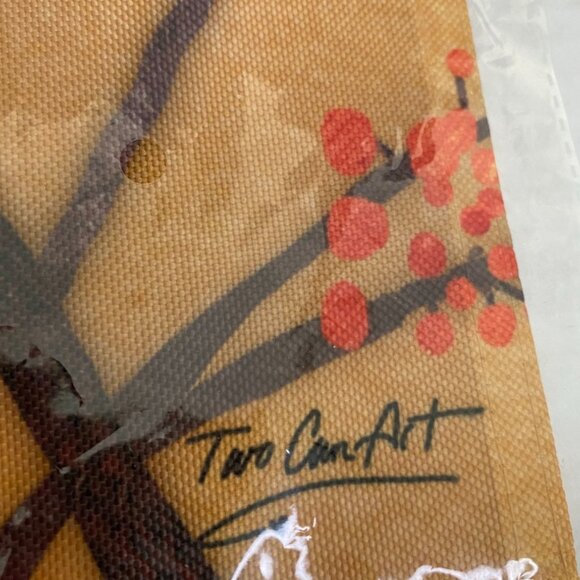 NWOT Breezeart 12.5" X 18" Premium Garden Flag Studio M Cardinal & Chickadees - Picture 4 of 6